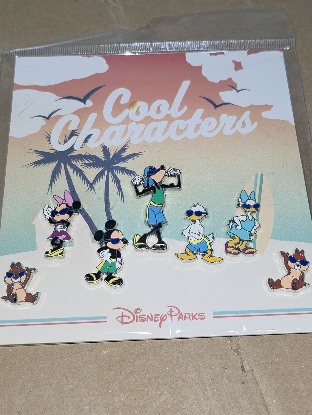 Disney Parks Trading Pins, 7 Pin Set of COOL CHARACTERS, 2013, #150